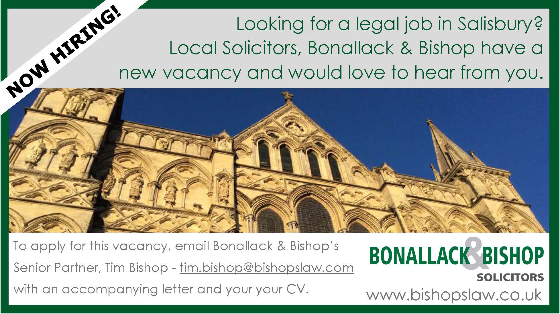 Legal jobs in Salisbury, Andover & Fordingbridge. Wiltshire & Hampshire Solicitors 
