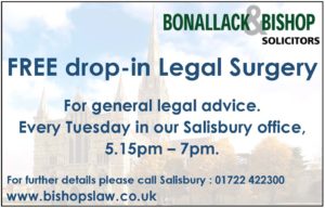 Salisbury Solicitors. FREE Weekly Drop-In Legal Surgery