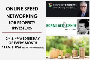 Property Networking Events Online. Speed Networking for Investors